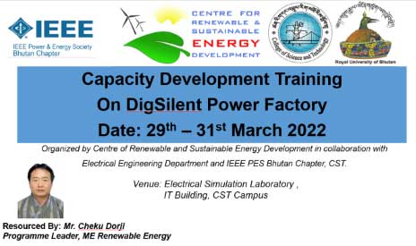 Capacity Development Training On DigSilent Power Factory Software